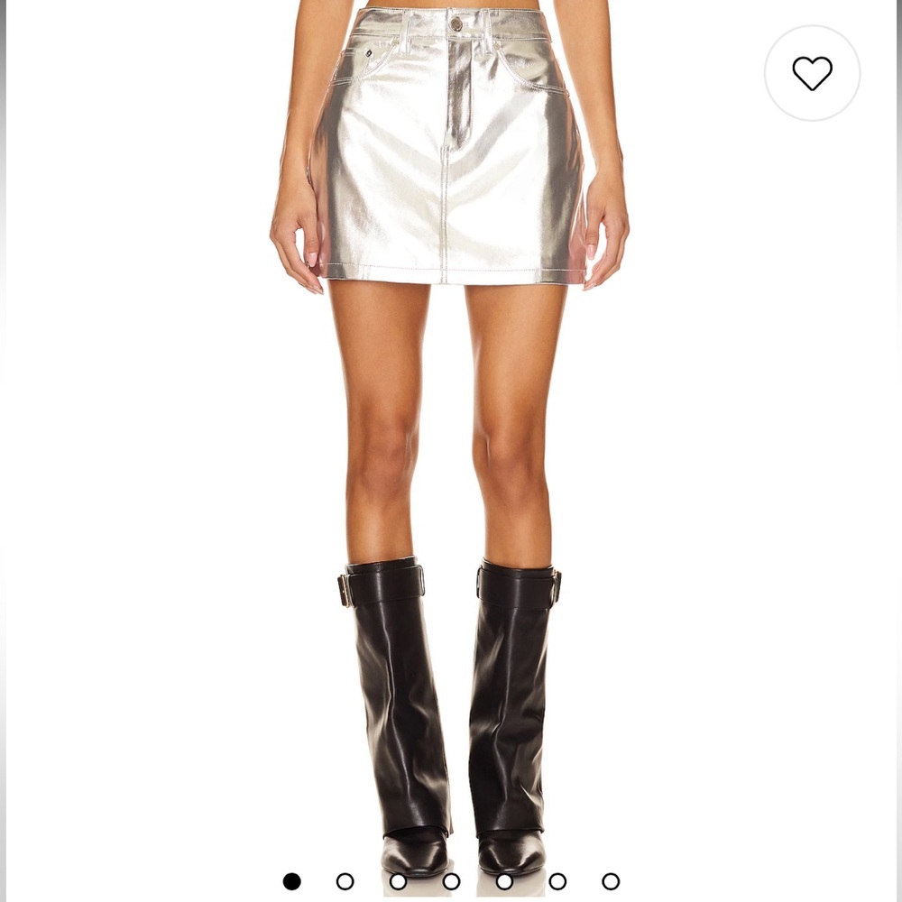 BLANKNYC Revolve 5 Pocket Mini Skirt Silver Springs